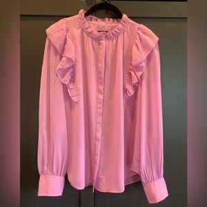 Ann Taylor Lavender Ruffle Top